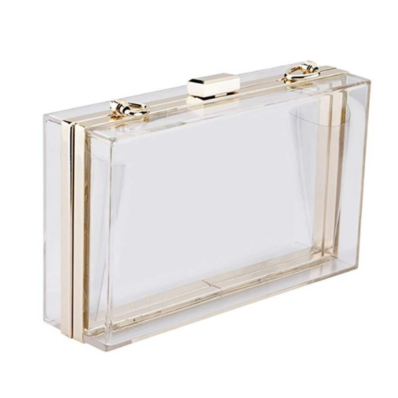 Womens "Emma" Clear Clutch Box Crossbody - Picture 4 of 5